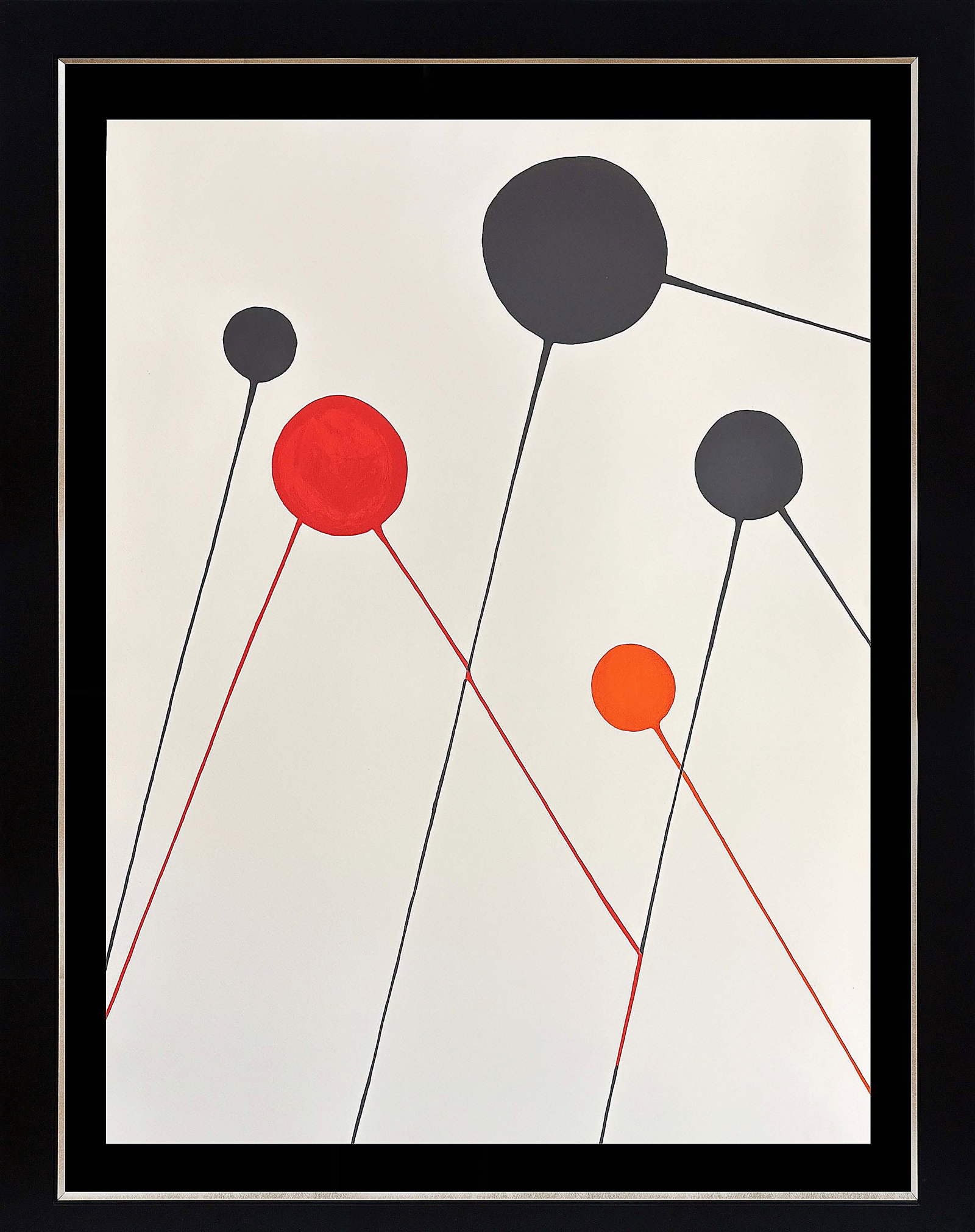 Alexander Calder (American, 1898-1976) Lithograph attributed to Alexander Calder Abstract: Alexander Calder (American, 1898-1976) Lithograph attributed to Alexander Calder from 1966 Abstract Approx 28x24 inches Includes documentation.