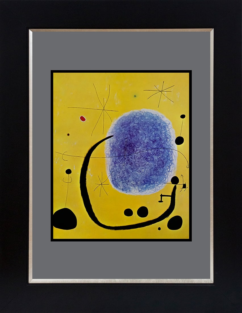 Joan Miro (Spanish 1893-1983) fine art print from 1996: Joan Miro (Spanish 1893-1983) fine art print from 1996Joan Miro fine art print from 1996. Approx 20x24 inches. Professionally framed. Includes certificate of authenticity. Art Artwork Artist.