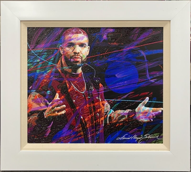 David Lloyd Glover (American 1949) Drake Original Mixed Media Painting on canvas by David Lloyd (1 of 1)