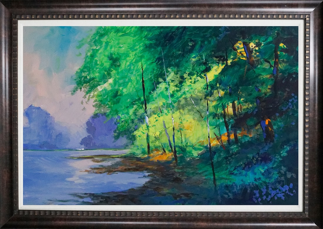 Michael Schofield (American 1947) Original on canvas 36x24 inches image size landscape: Michael Schofield (American 1947) Original Painting on canvas. Hand signed by the artist. Approx 36 x24 inches. One-of-a-kind original. Includes certificate Custom framed. This work was purchased dire