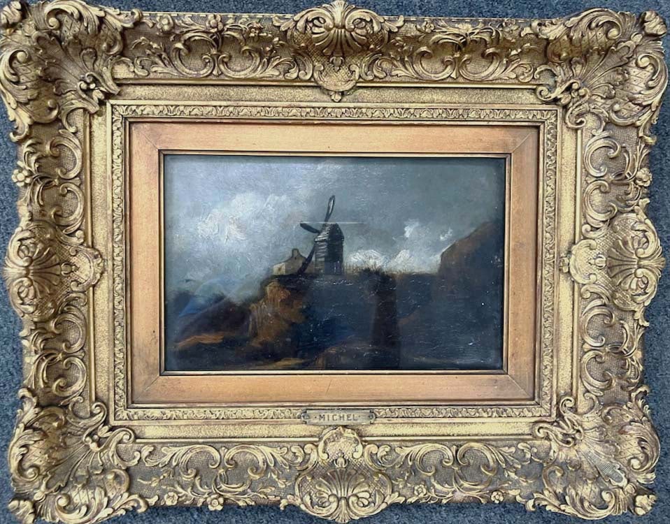 George Michel Oil painting on board: George Michel Oil painting on board 14x8 inches approx image size Hand signed by the artist custom framed and from a private collection. Art Artwork Artist.