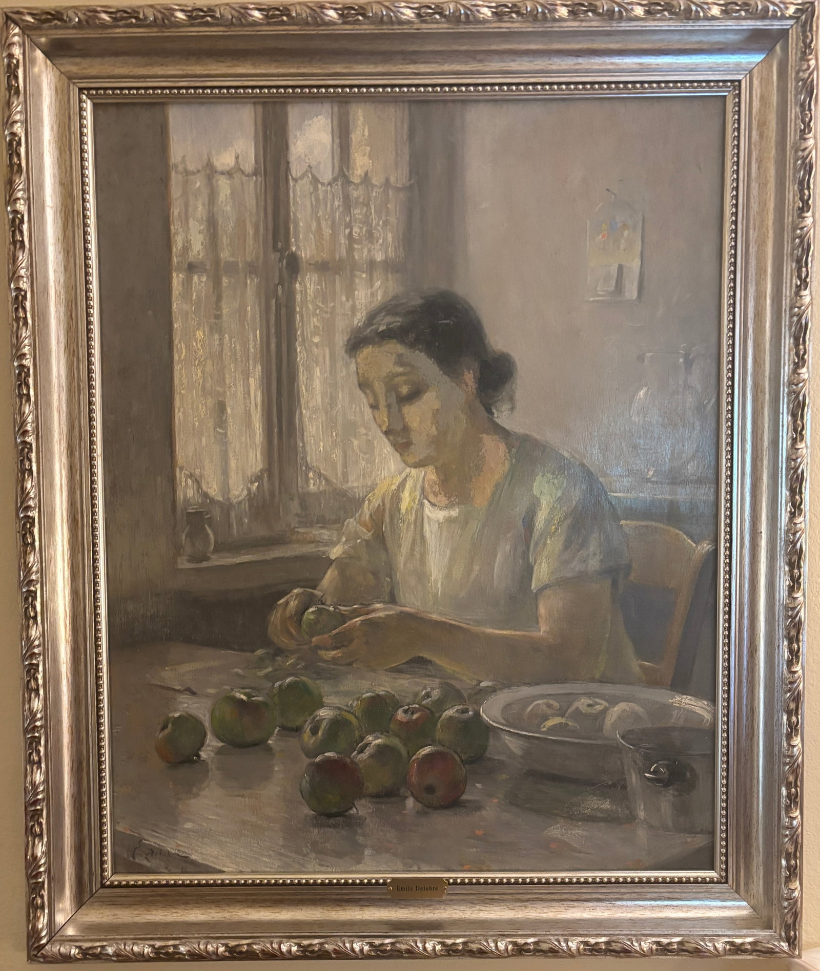 Emile Delobre original Oil painting on board 1930s (1 of 1)