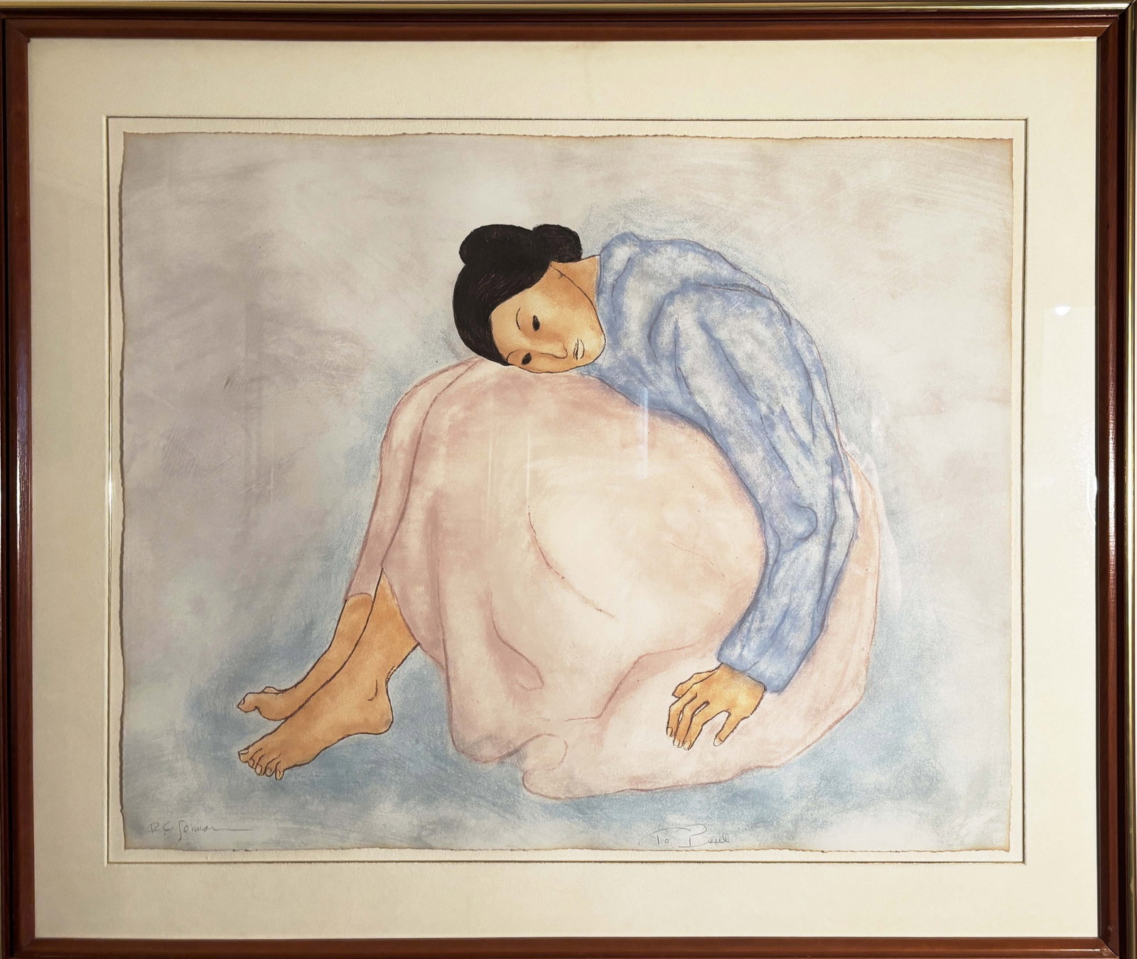 R. C. Gorman (American 1931-2005) Original painting on paper by R C Gorman: R. C. Gorman (American 1931-2005) Original painting on paper by R C GormanOriginal Pastel on paper by R C Gorman image size 30x24 inches approx Hand signed b the artist One of a kind original. Include