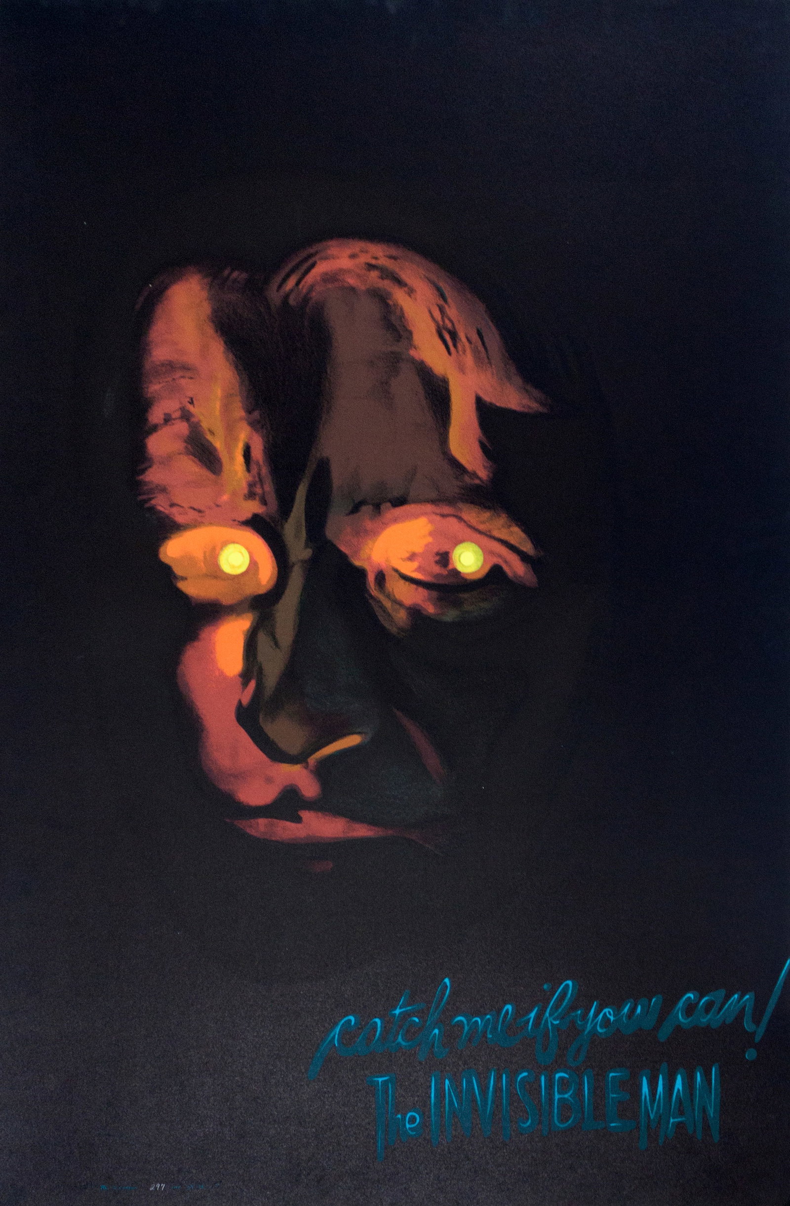The Invisible Man Original Lithograph circa 1970: Original Lithograph circa 1970 Approx 40x30 inches. Vintage movie poster collection. Art Artwork Artist.