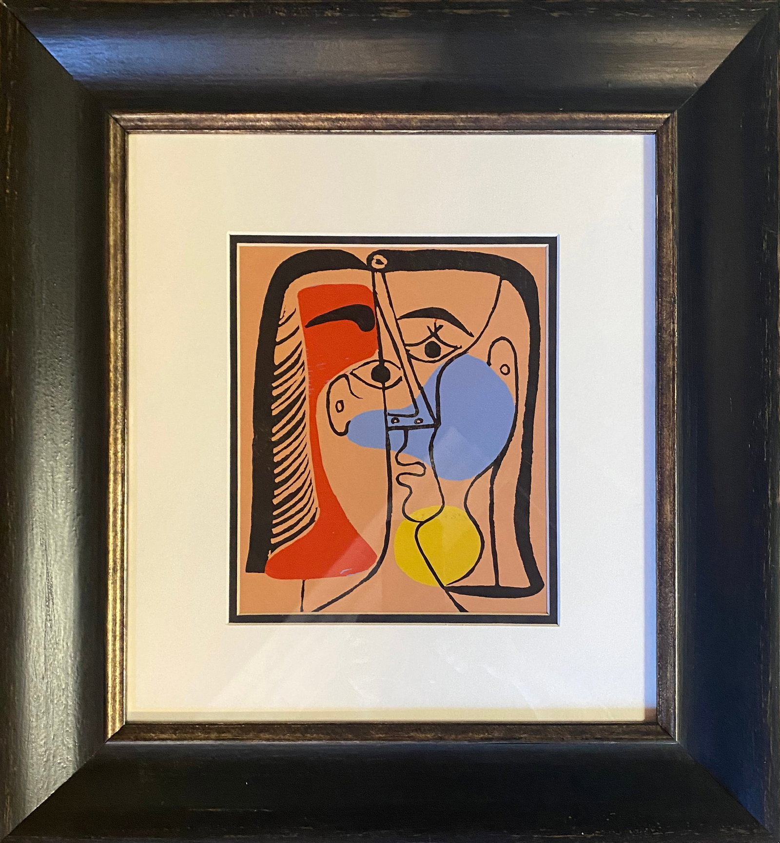 Pablo Picasso (Spanish 1881-1973) Original Linocut from 1971 Pablo Picasso (Spanish 1881-1973): Pablo Picasso (Spanish 1881-1973) Original Linocut from 1971 Pablo Picasso (Spanish 1881-1973)Pablo Picasso Lithograph from 1968. Custom framed. Includes Certificate of Authenticity. Approx. 24x28. in