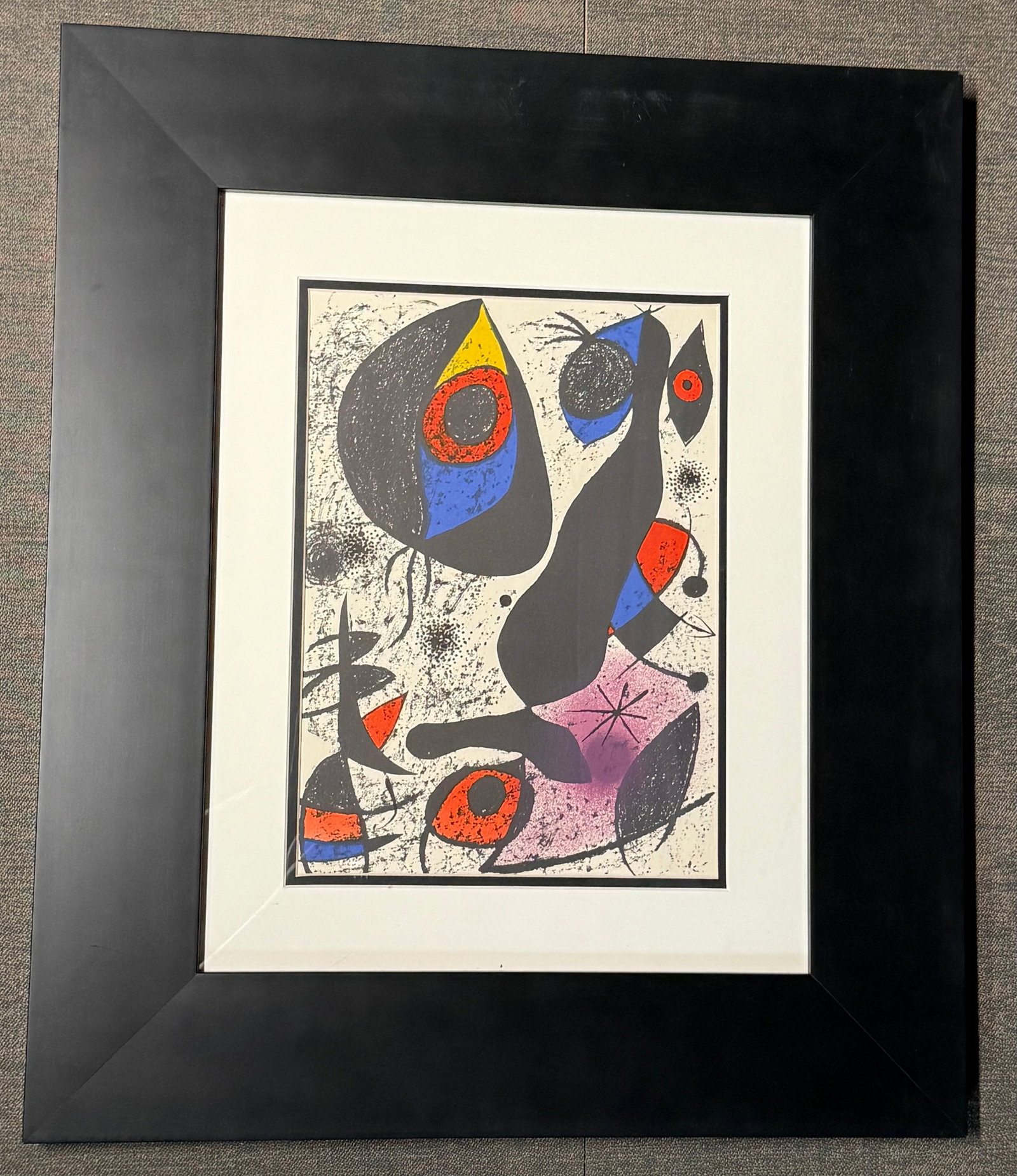 Joan Miro (Spanish 1893-19830) Original Lithograph from 1973: Joan Miro (Spanish 1893-1983) Lithograph 1973 Approx 24x20 inches. Includes documentation. Professionally framed. Art Artwork Artist.
