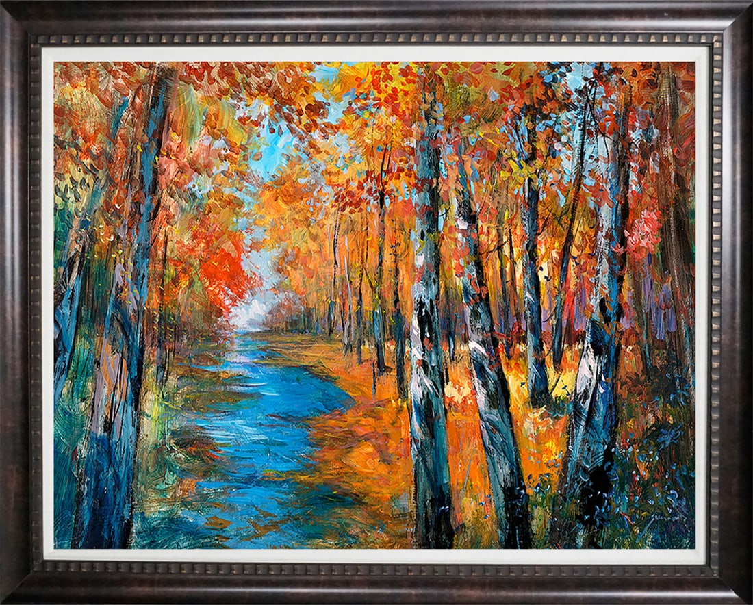 Michael Schofield (American 1947) Landscape Mixed Media Original Painting on canvas: Michael Schofield (American 1947) Mixed Media Original Painting on canvas. Hand signed by the artist. Approx 30 x 24 image size. Includes certificate. Custom framed. This work was purchased directly f
