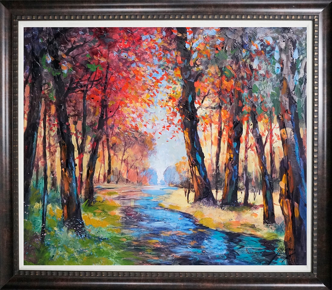 Michael Schofield (American 1947) Mixed Media Original by Michael Schofield on canvas: Michael Schofield (American 1947) Mixed Media. Original Painting on canvas. Hand signed by the artist. Approx 30 x 24 inches image size. One of a kind original. Includes certificate. Custom framed. Th