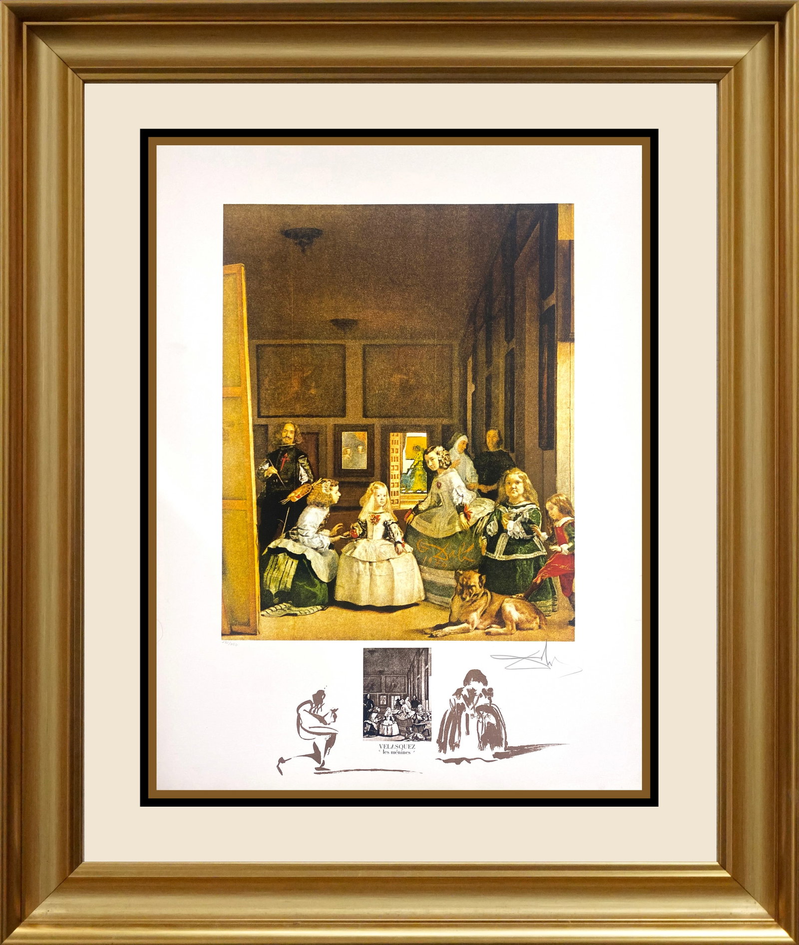 Salvador Dali (Spanish 1904-1989) Limited Edition Lithograph Velasquez Le Menines from Changes in (1 of 1)