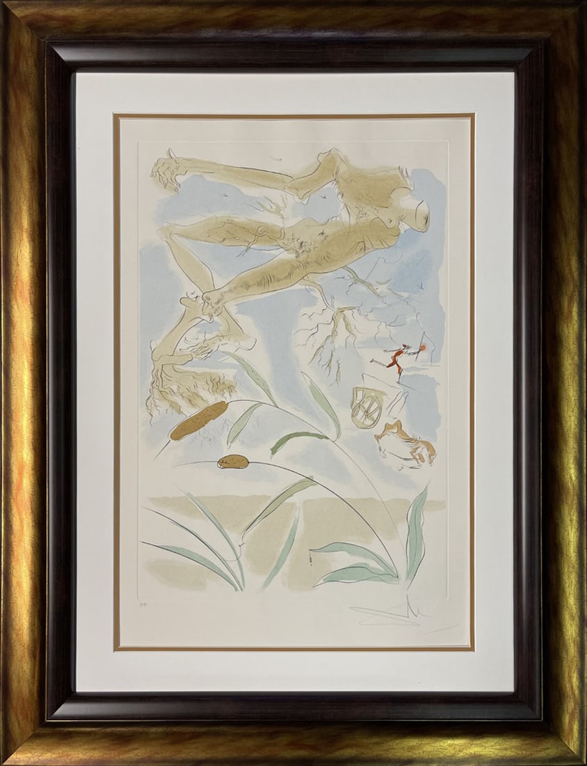 Salvador Dali (Spanish 1904-1989) Limited Edition Le Chene et le Roseau from the Fables of Fontaine (1 of 1)