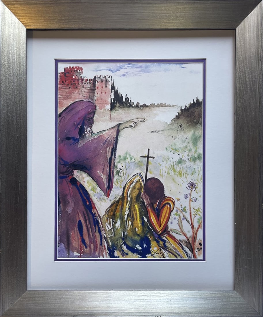 Salvador Dali (Spanish 1904-1989) Limited Edition Lithograph Romeo and Juliet 1976: Salvador Dali (Spanish 1904-1989) Romeo & Juliet Suite from 1976 on paper. Limited Edition Lithograph. Hand signed and signed in the plate. Salvador Dali Original Lithograph. Includes reference and
