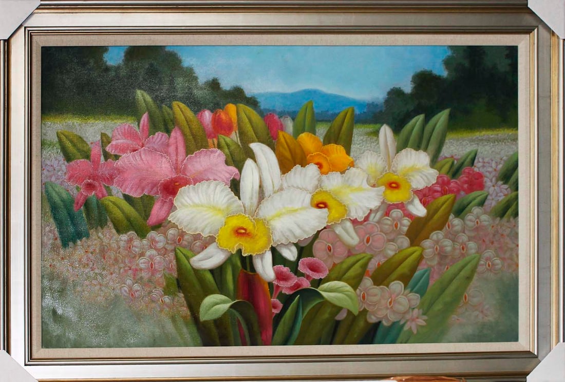 Mixed Media original oil painting on canvas A. Lobo: Original Oil by A. Lobo. Approx 20 x 30 inches. Original oil one of a kind. Hand signed by the artist. Custom framed. Includes certificate of authenticity. This work is purchased directly from the art