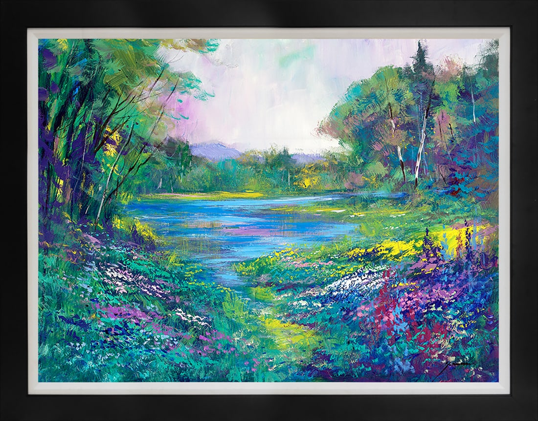 Michael Schofield (American 1947) Landscape Mixed Media Original Painting on canvas: Michael Schofield (American 1947) Mixed Media Original Painting on canvas. Hand signed by the artist. Approx 30 x 24 image. Includes certificate. Custom framed. This work was purchased directly from t