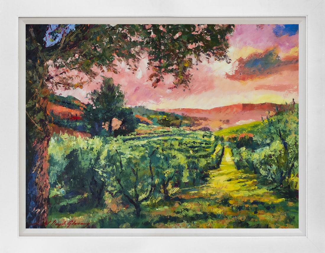 David Lloyd Glover (American 1949) Limited Edition Hand Embellished Painting on canvas David Lloyd: Hand Embellished Painting Limited Edition on canvas by David Lloyd Glover Hand signed by the artist. On canvas image size. Approx image size 18x24 inches. Custom framed and includes Certificate. This 