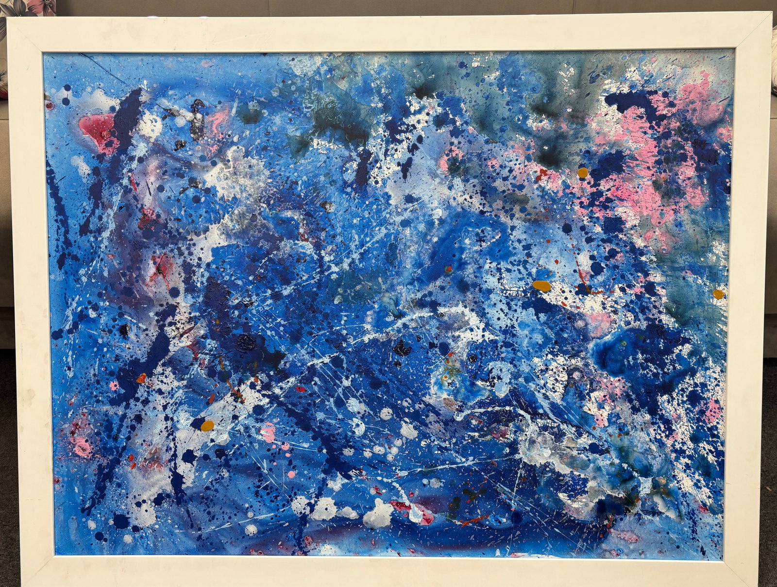 Michael Schofield (American 1947) Original Painting on canvas by Michael Schofield Abstract: Michael Schofield (American 1947) Original Painting on canvas. Approx. 40x30 inches. One-of-a-kind original. Hand signed by the artist. Includes certificate of authenticity. This work was purchased di