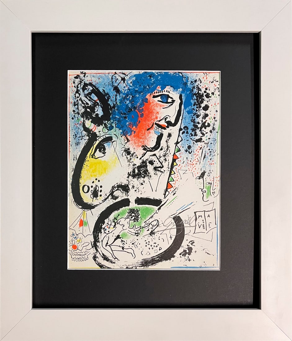 Marc Chagall (Russian-French 1887-1985) Marc Chagall color plate Lithograph from 1970: Marc Chagall (Russian-French 1887-1985) Marc Chagall color plate Lithograph from 1970 Approx 24x20 inches custom framed and includes certificate of authenticity Art Artwork Artist.