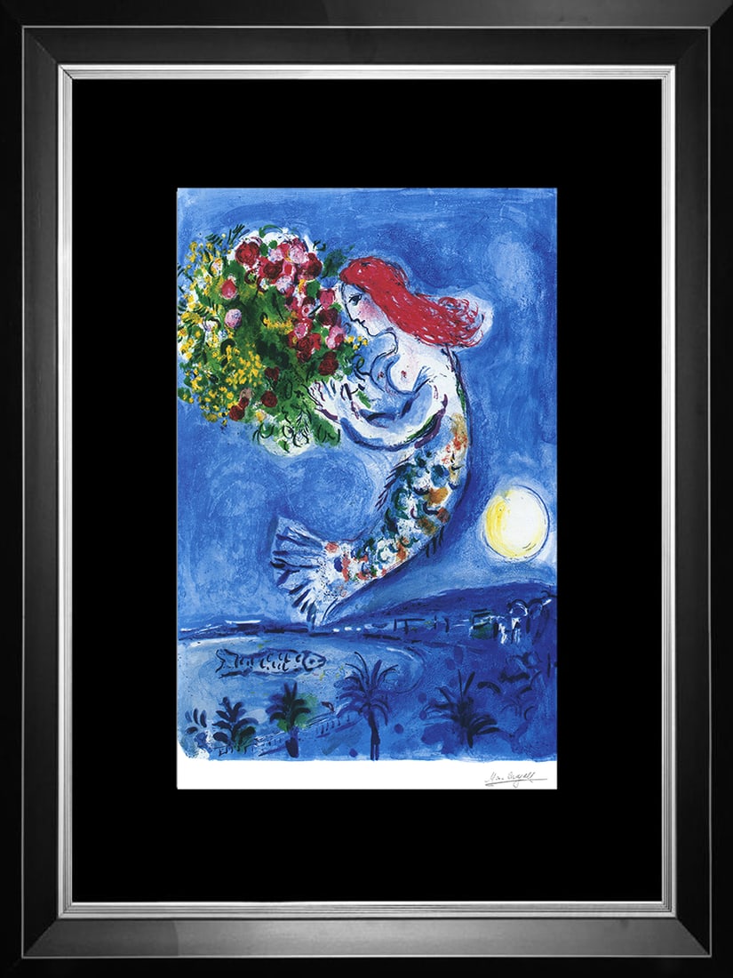 Marc Chagall (Russian-French 1887-1985) Marc Chagall Limited Edition Lithograph: Marc Chagall (Russian-French 1887-1985) Marc Chagall Limited Edition Lithograph 30x23 approx inches. Includes certificate of authenticity The signature is in the plate. custom framed. Art Artwork Arti