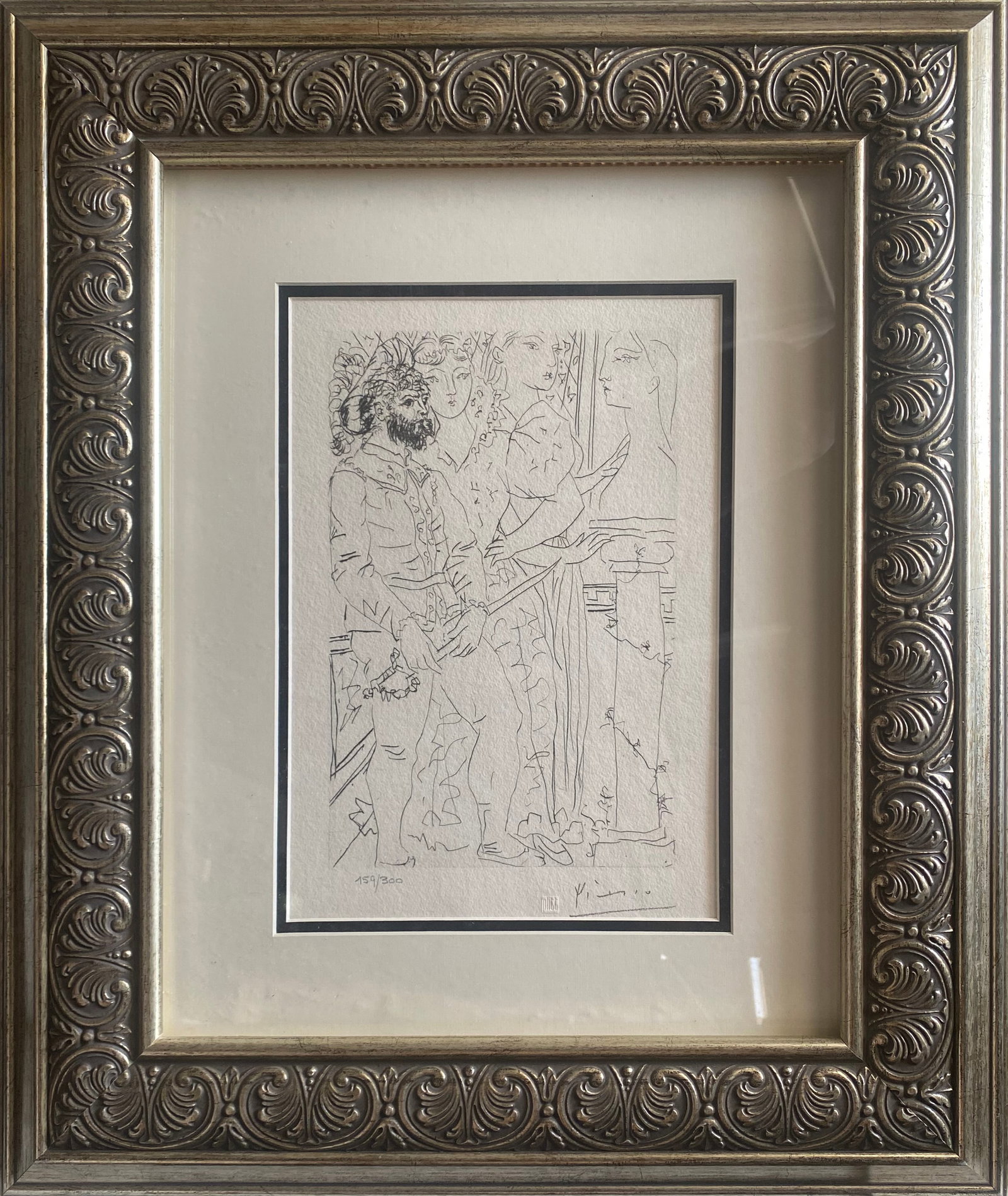 Pablo Picasso (Spanish 1881-1973) lithograph numbered limited edition of 300 with official Museum: Pablo Picasso (Spanish 1881-1973) lithograph numbered limited edition of 300 with official Museum stampPablo Picasso Lithograph from 1990 Suite Vollard. Authorized by the Picasso Family. Each piece is