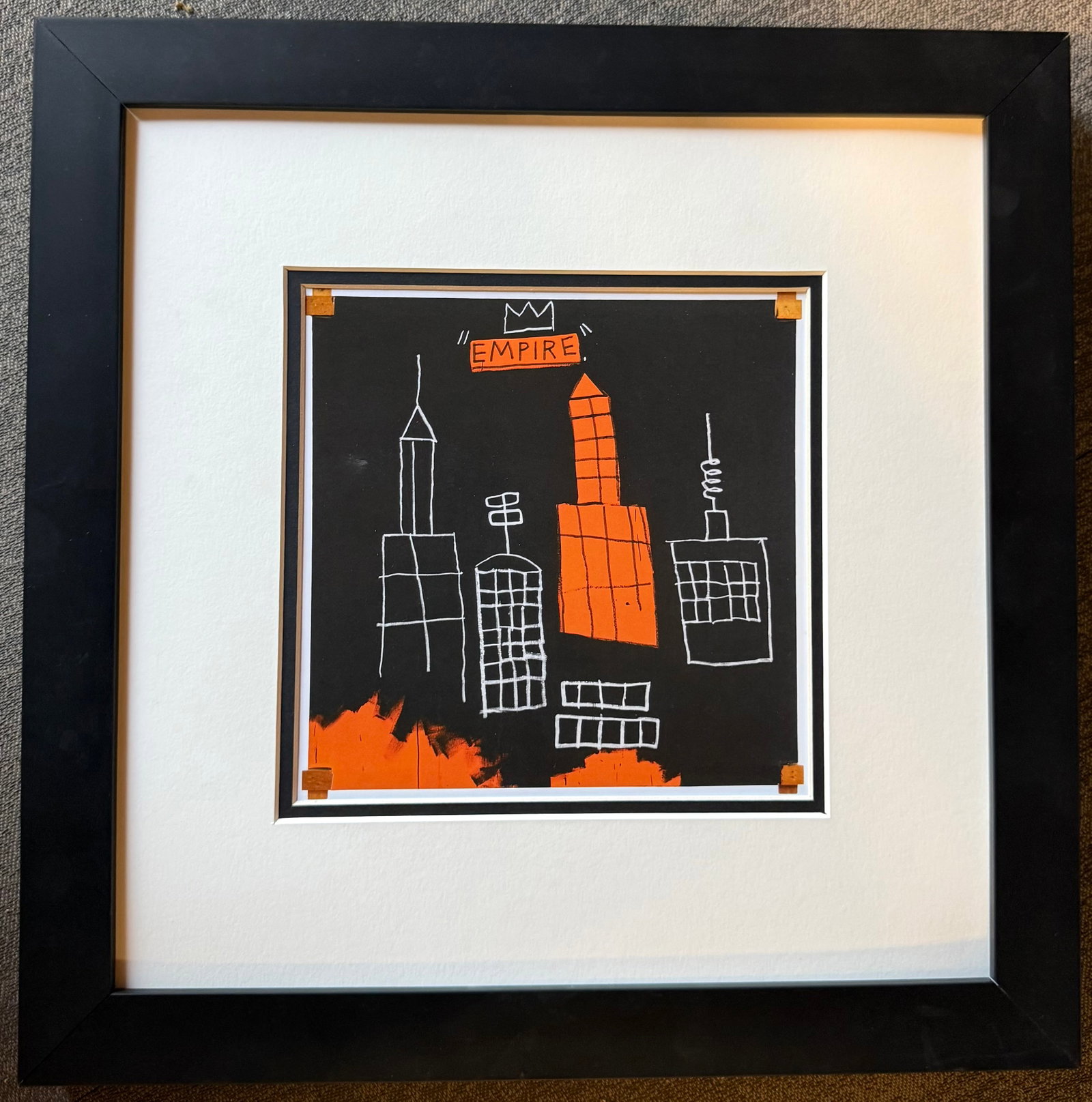 Jean-Michel Basquiat (American 1960-1988) Color Plate Lithograph: Jean-Michel Basquiat (American 1960-1988) Color Plate Lithograph Jean-Michel Basquiat Lithograph from 2001. Approx 20x24 inches. Includes certificate of authenticity. Professionally framed Art Artwork