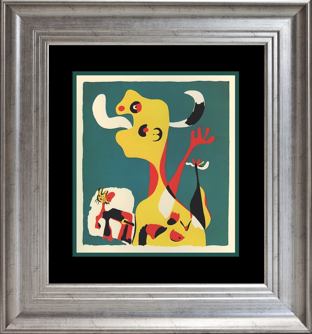 Joan Miro (Spanish 1893-1983) Color Plate Lithograph 1979: Joan Miro (Spanish 1893-1983) Color Plate Lithograph 1979Joan Miro color Plate Lithograph from 1979. Approx 24x20 inches. Professionally framed. Includes certificate. Art Artwork Artist.