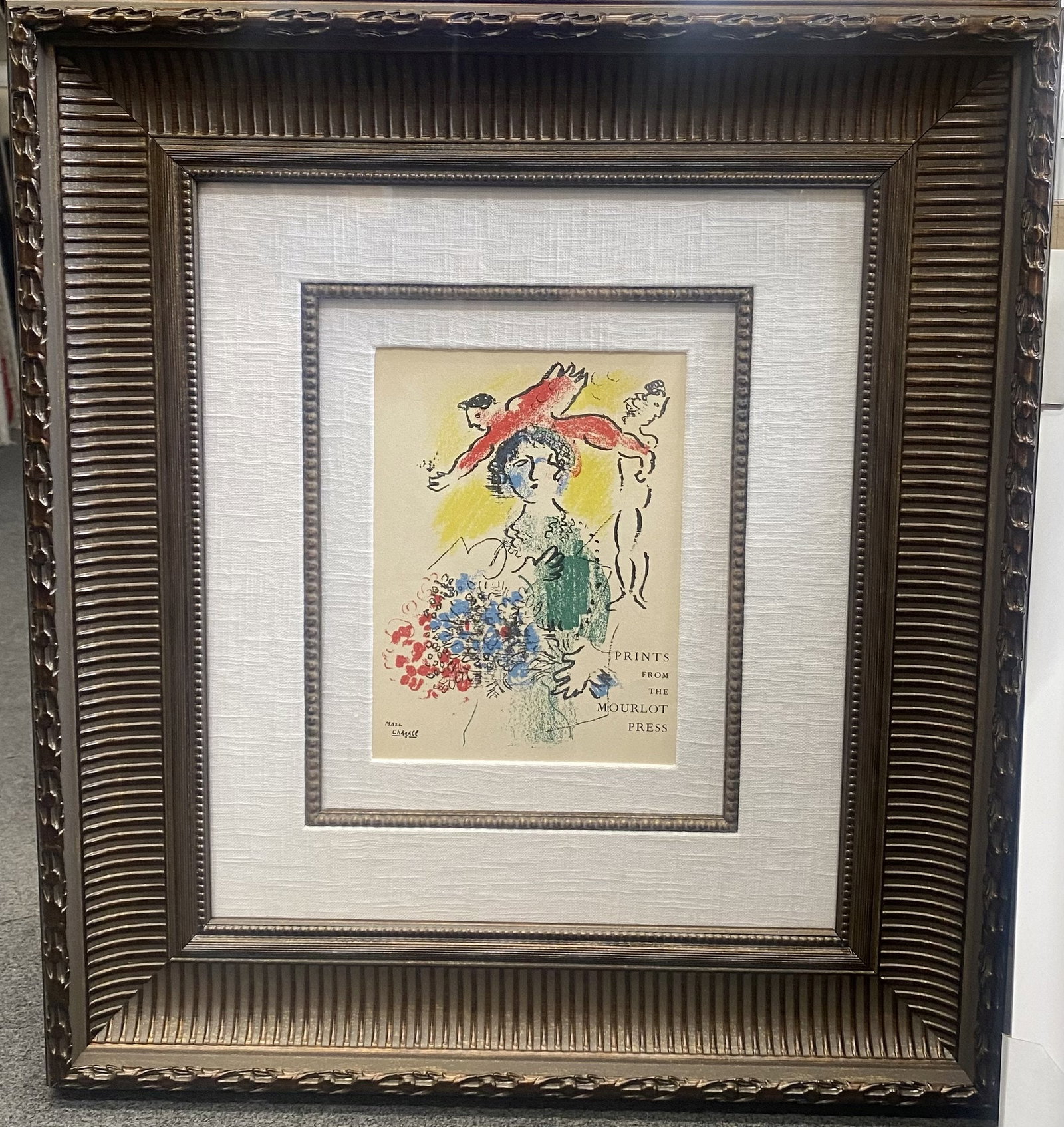 Marc Chagall (Russian-French 1887-1985) Marc Chagall Lithograph from 1970: Marc Chagall (Russian-French 1887-1985) Marc Chagall Lithograph from 1970 Approx 24x20 inches Custom framed and includes Certificate. Art Artwork Artist.