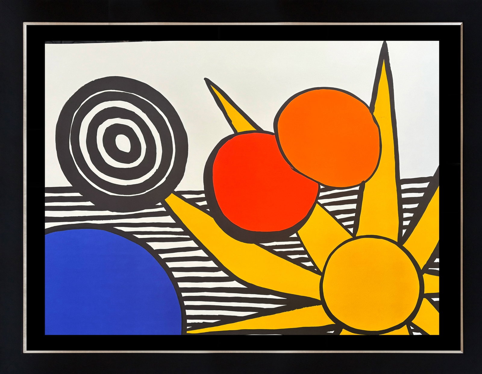 Alexander Calder (American, 1898-1976) Lithograph attributed to Alexander Calder Abstract: Alexander Calder (American, 1898-1976) Lithograph attributed to Alexander Calder from 1966 Abstract Approx 28x24 inches Includes documentation.