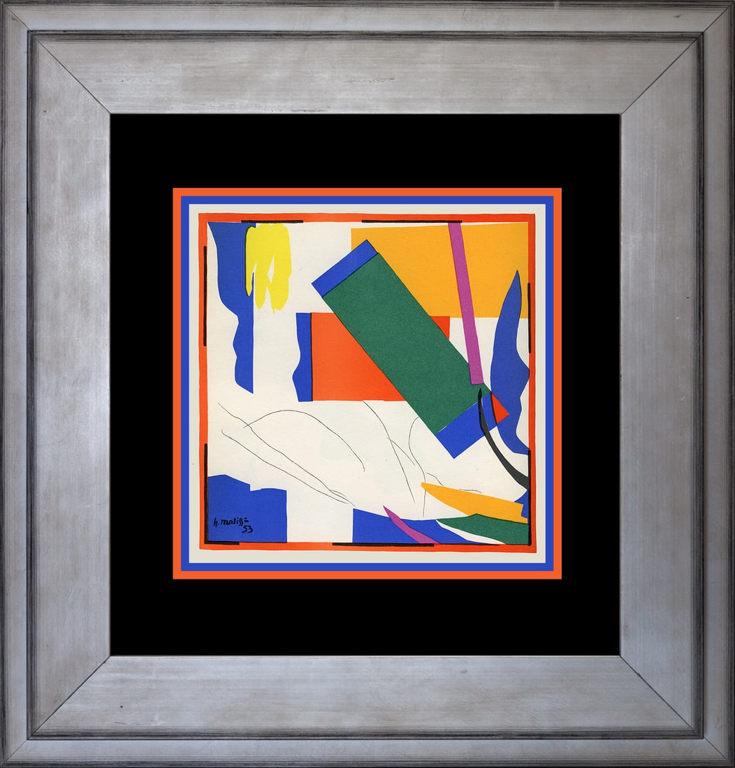 Henri Matisse (French 1869-1954) Lithograph after Matisse from 1960: Henri Matisse (French 1869-1954) Lithograph from 1960. Approx 24x20 inches. Professionally framed. Includes a certificate. Art Artwork Artist.
