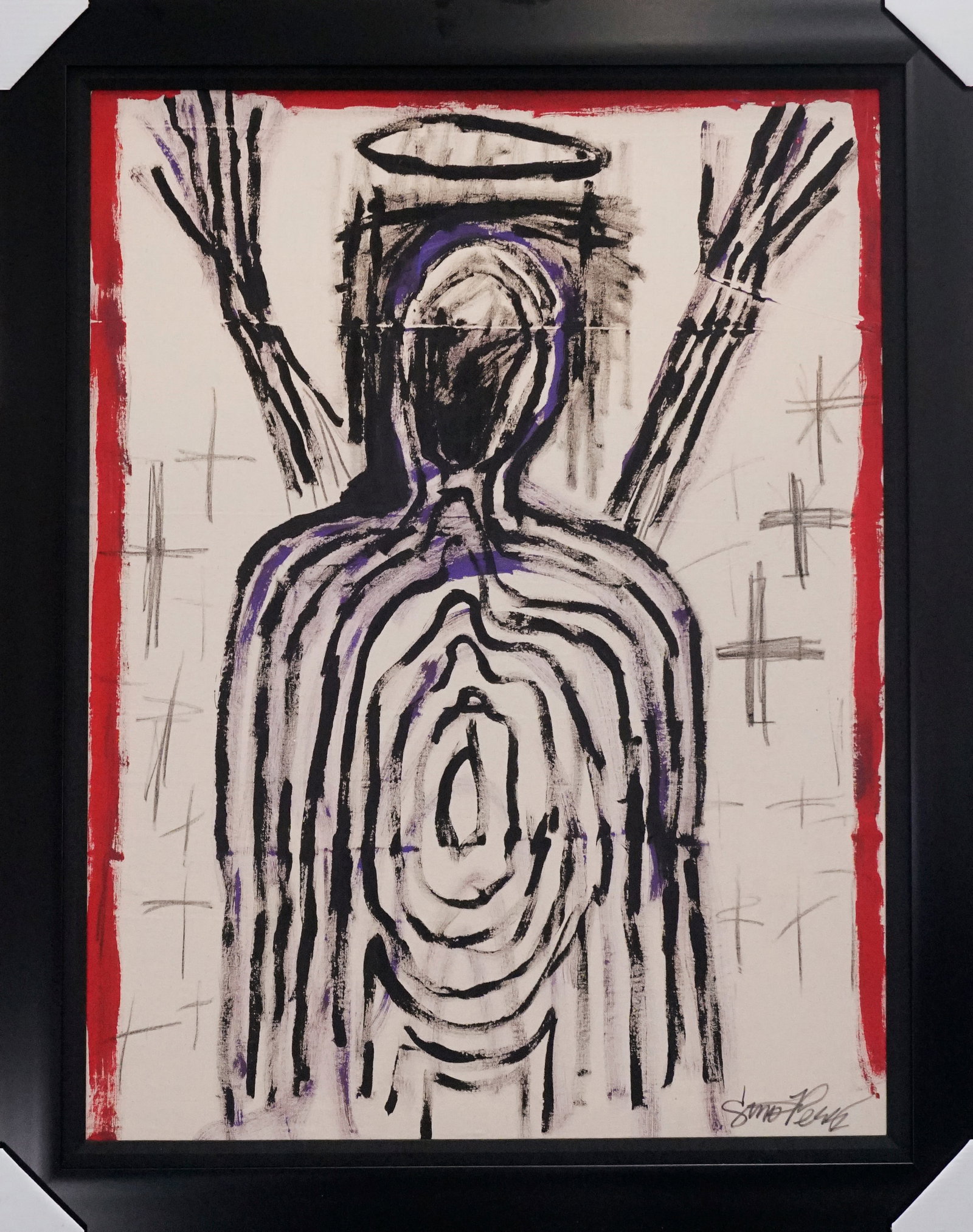 Gino Perez (Mexican-American 1977) Original Painting on canvas: Gino Perez (Mexican-American 1977) Original Painting on canvas by Gino Perez Hand signed by the artist. One of a kind original Approx 42x33 inches Custom framed. Includes certificate This work was pur