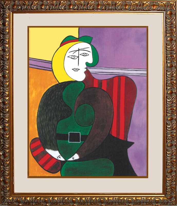 Pablo Picasso (Spanish 1881-1973) Limited Edition Woman in the Red Arm Chair limited edition: Picasso (Spanish 1881-1973) Limited Edition Woman in the Red Arm Chair limited edition on paper Includes documentation. Approx. 26x30. The signature is in the plate. Estate signed. Part of The Collect