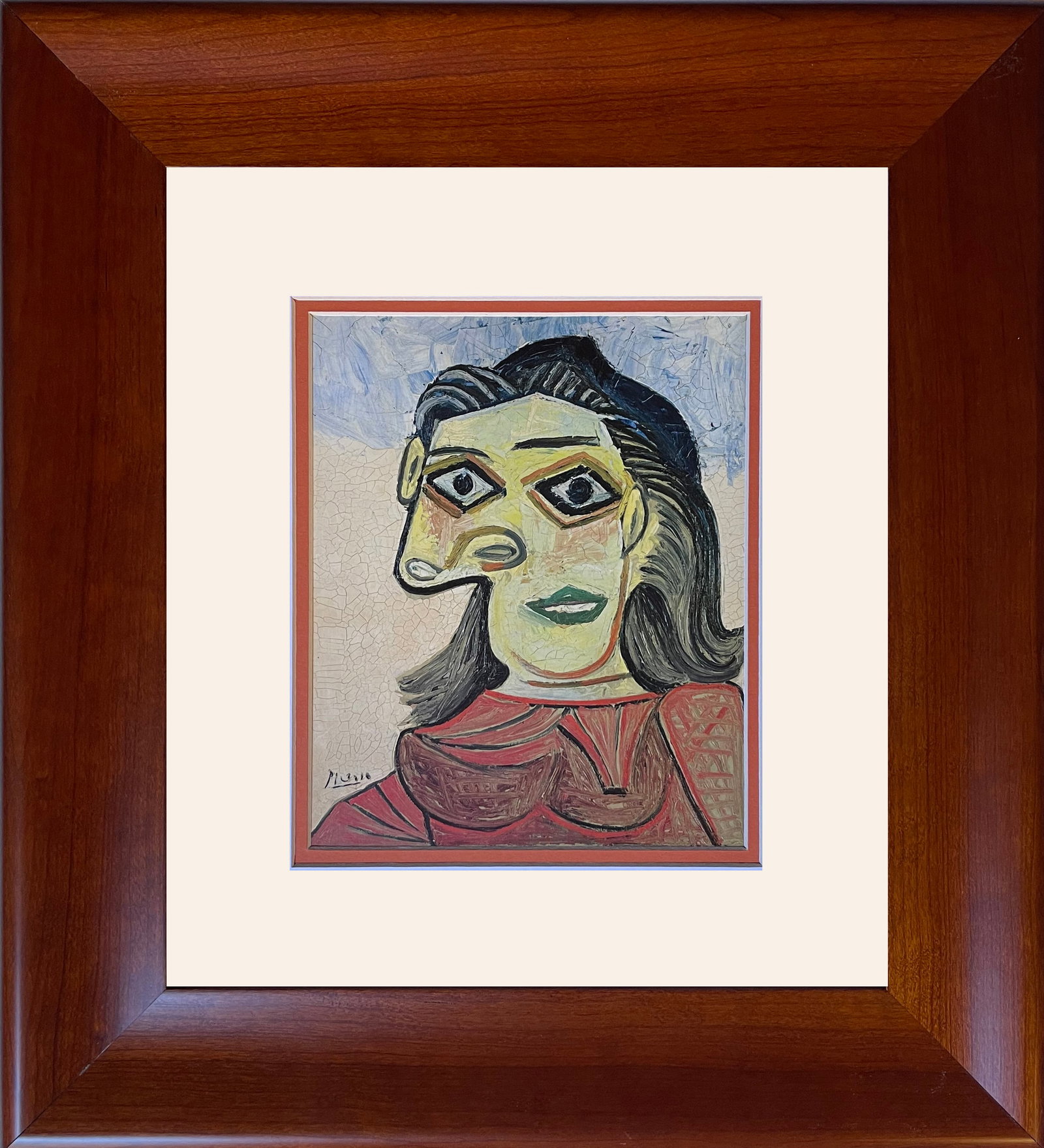 Pablo Picasso (Spanish 1881-1973) Color Plate Lithograph 1974: Pablo Picasso (Spanish 1881-1973) Color Plate Lithograph 1974Pablo Picasso color plate lithograph from 1971. Approx 25x20 inches. Custom framed and Includes Certificate of Authenticity. Art Artwork Ar