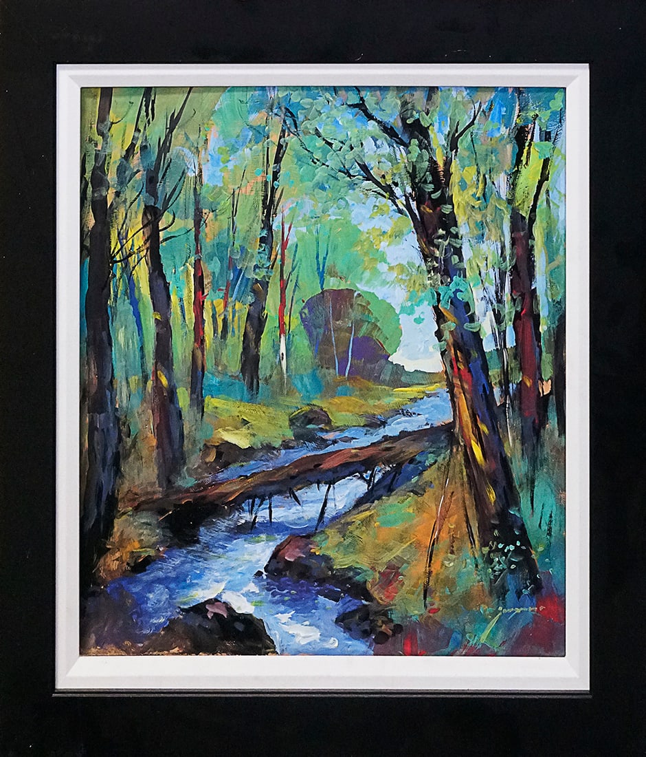 Michael Schofield (American 1947) Original Landscape by Michael Schofield landscape: Michael Schofield (American 1947) Original on board. Hand signed by the artist. Approx 30 x40 inches. One-of-a-kind original. Includes certificate Custom framed. This work was purchased directly from 