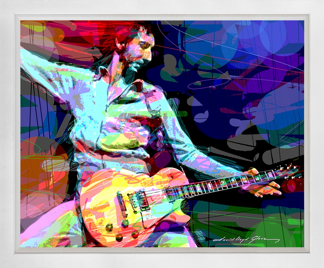 David Lloyd Glover (American 1949) Pete Townsend Power Chord Mixed Media on canvas by David Lloyd (1 of 1)