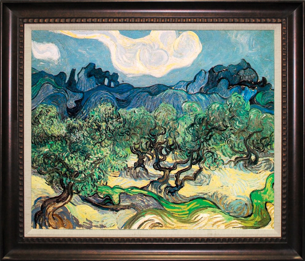 Vincent Van Gogh (Netherlands 1853-1890) Olive Trees Limited Edition Hand Embellished Painting (1 of 1)