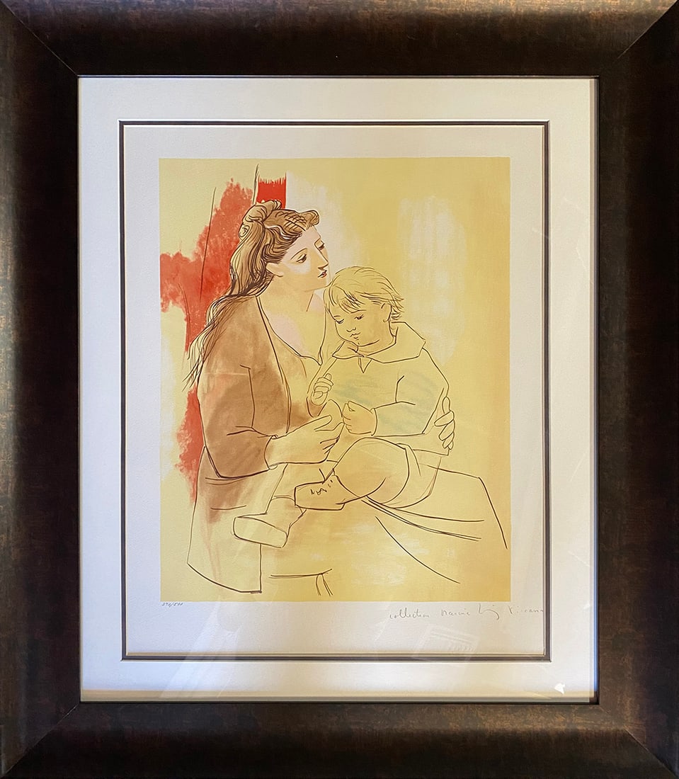 Pablo Picasso (Spanish 1881-1973) Lithograph Marina Picasso Edition 1982: Pablo Picasso (Spanish 1881-1973) Lithograph Marina Picasso Edition 1982Pablo Picasso Lithograph Marina Picasso Collection Hand signed by Marina Picasso from 1982. Authorized by Picasso. Signed in the