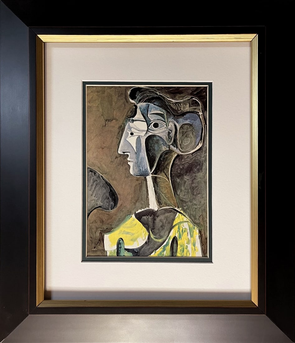 Pablo Picasso (Spanish 1881-1973) color plate lithograph from 1974: Pablo Picasso (Spanish 1881-1973) color plate lithograph from 19741974 Pablo Picasso Color Plate Lithograph Approx. 20x24 inches. Professionally framed. Includes certificate of authenticity. Art Artwo