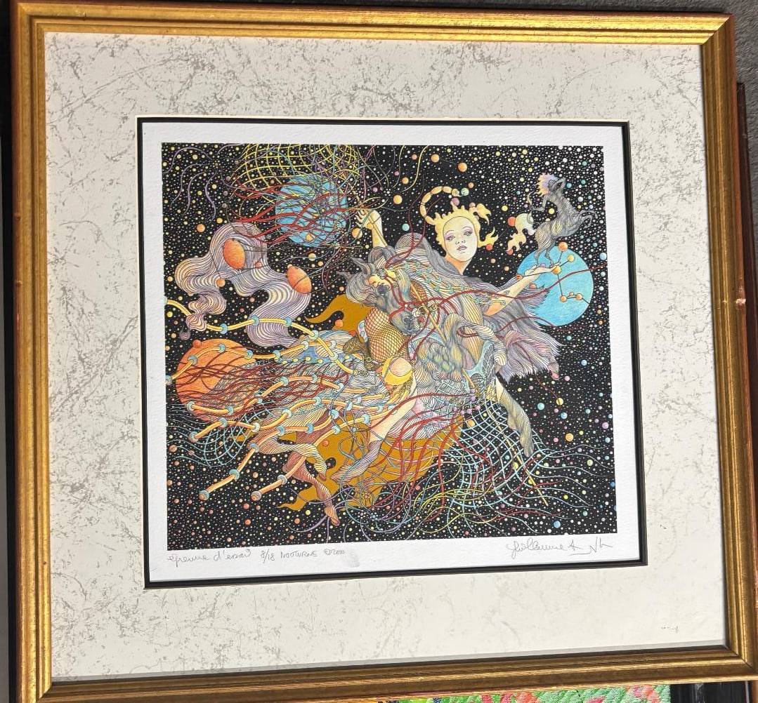 Guillaume Azoulay (French 1949) original Colored Etching Limited Edition (1 of 1)