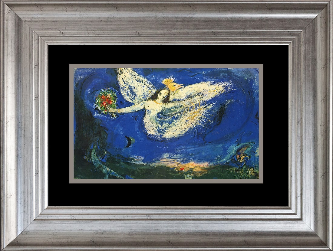 Marc Chagall (Russian-French 1887-1985 Marc Chagall Lithograph from 1979 Hand signed: Marc Chagall (Russian-French 1887-1985 Marc Chagall Lithograph hand signed from 1979 Approx. 26x20 inches. Professionally framed. Includes Certificate of Authenticity. Art Artwork Artist.