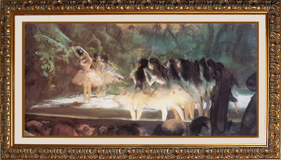 Edgar Degas (French 1834-1917)Ballet at the Paris Opera after Edgar Degas Hand Embellished Painting (1 of 1)