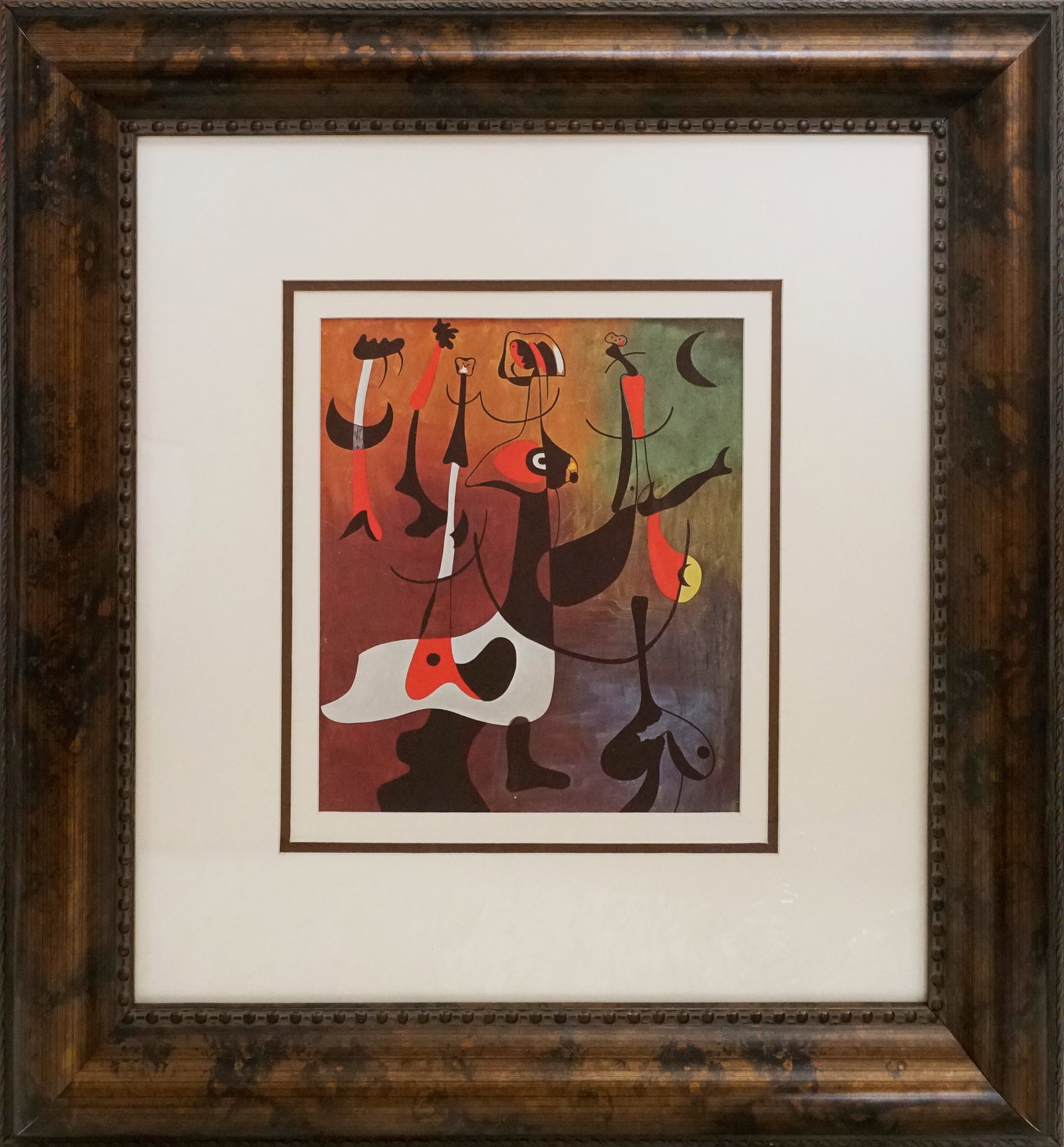 Joan Miro (Spanish 1893-1983) color Plate Lithograph from 1964: Joan Miro (Spanish 1893-1983) color Plate Lithograph from 1964 Joan Miro Color Plate Lithograph from 1964. Professionally framed Approx. 24x20 inches. Includes documentation Art Artwork Artist.