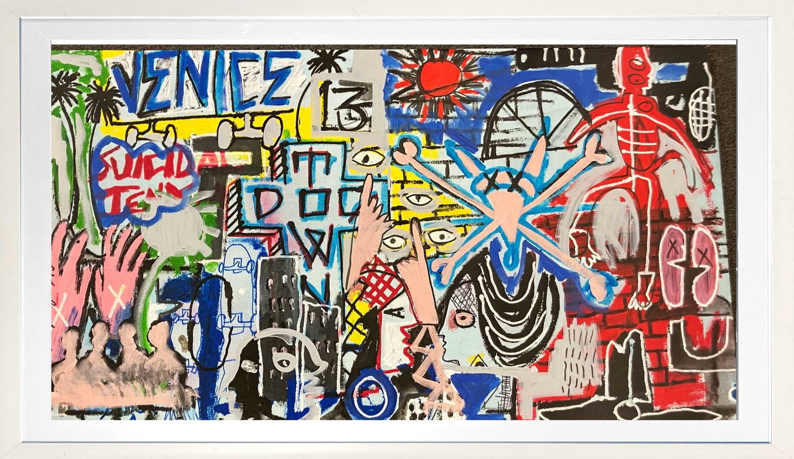 Gino Perez (Mexican-American 1977) Original Mixed Media Painting on canvas by Gino Perez Venice (1 of 1)