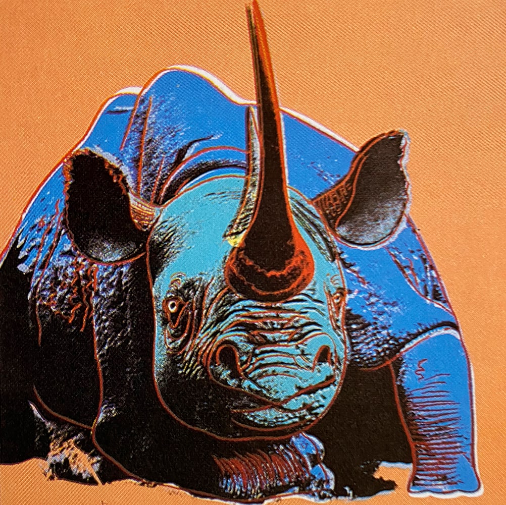 Andy Warhol (American 1928-1987) Screen print Serigraph Black Rhinoceros 1983 from the Endangered (1 of 1)