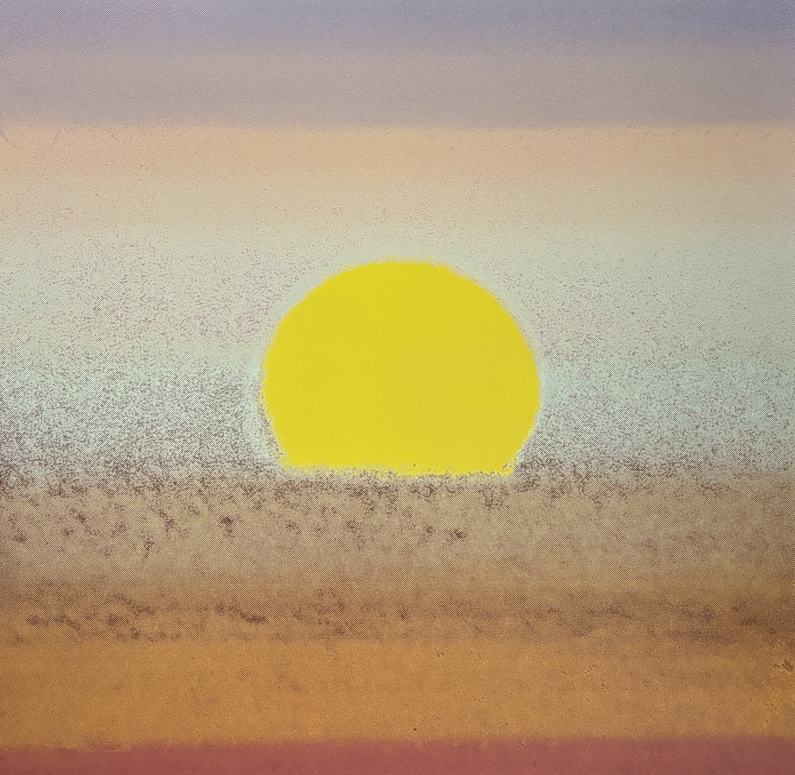 Sunset Andy Warhol (American 1928-1987) Serigraph from 1972: Andy Warhol (American 1928-1987) from 1972 Sunset Unique Edition Original Serigraph Silkscreen in colors. Trial Artist Proof Andy Warhol from 1972 "Sunset" Unique Edition Original Serigraph Silkscreen