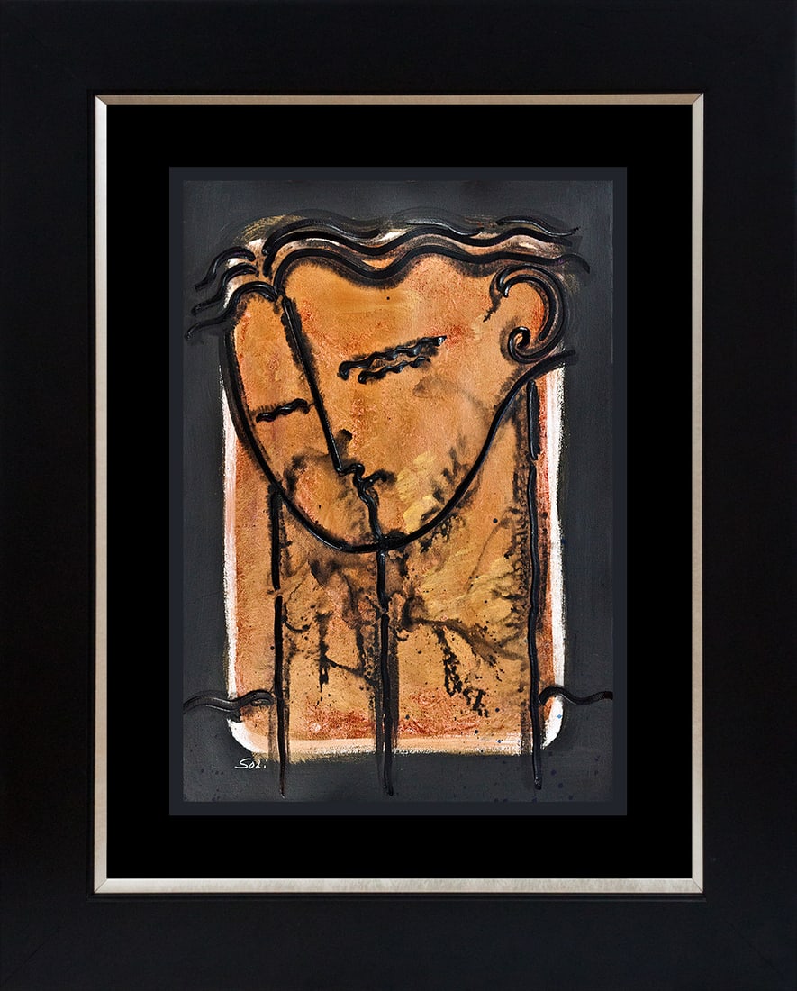 Gaylord Soli (American 1939) Original Painting on canvas 38x30 inches approx: Gaylord Soli (American 1939) - Original One of a kind. Hand signed by the artist. Approx 44 x36 inches. Includes certificate of authenticity. Custom framed. This work was purchased directly from the