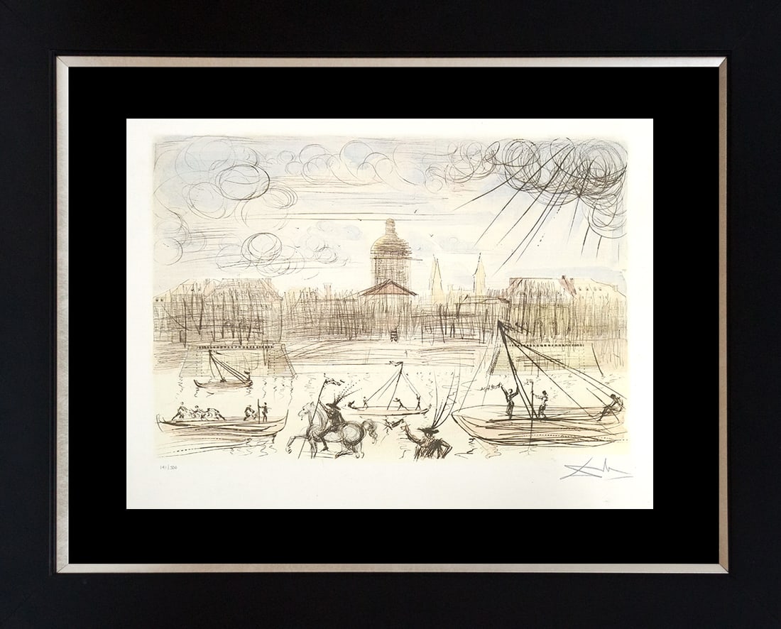 Salvador Dali (Spanish 1904-1989) Academy des Beaux Arts Limited Edition Lithograph: Salvador Dali (Spanish 1904-1989) Academy des Beaux Arts Limited Edition Lithograph Salvador Dali Limited Edition Lithograph Signed and numbered by the artist in the plate. This comes custom framed