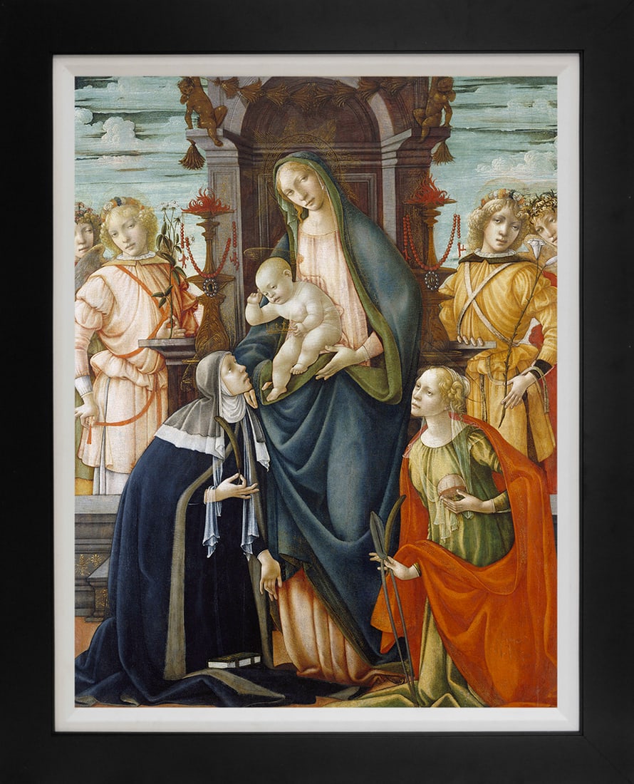 John Madonna and Christ Lithograph: John Madonna and Christ Lithograph. Approx 24 x20 inches Custom framed Includes certificate. Art Artwork Artist.
