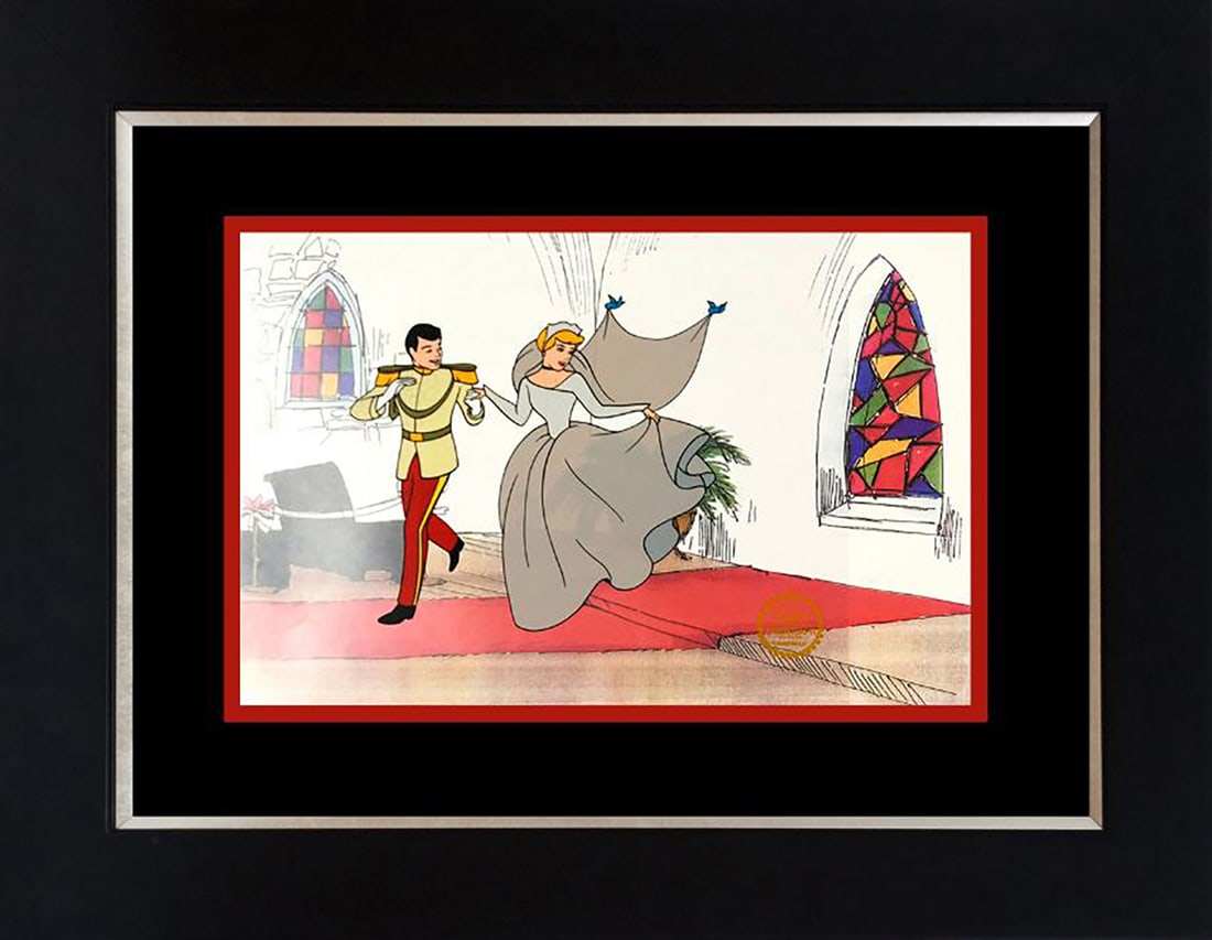 Walt Disney Sericel Cinderella: Walt Disney Sericel CinderellaWalt Disney Sericell. Official sericel. Approx 20 x20 .Custom framed. Includes Certificate of Authenticity. Art Artwork Artist.