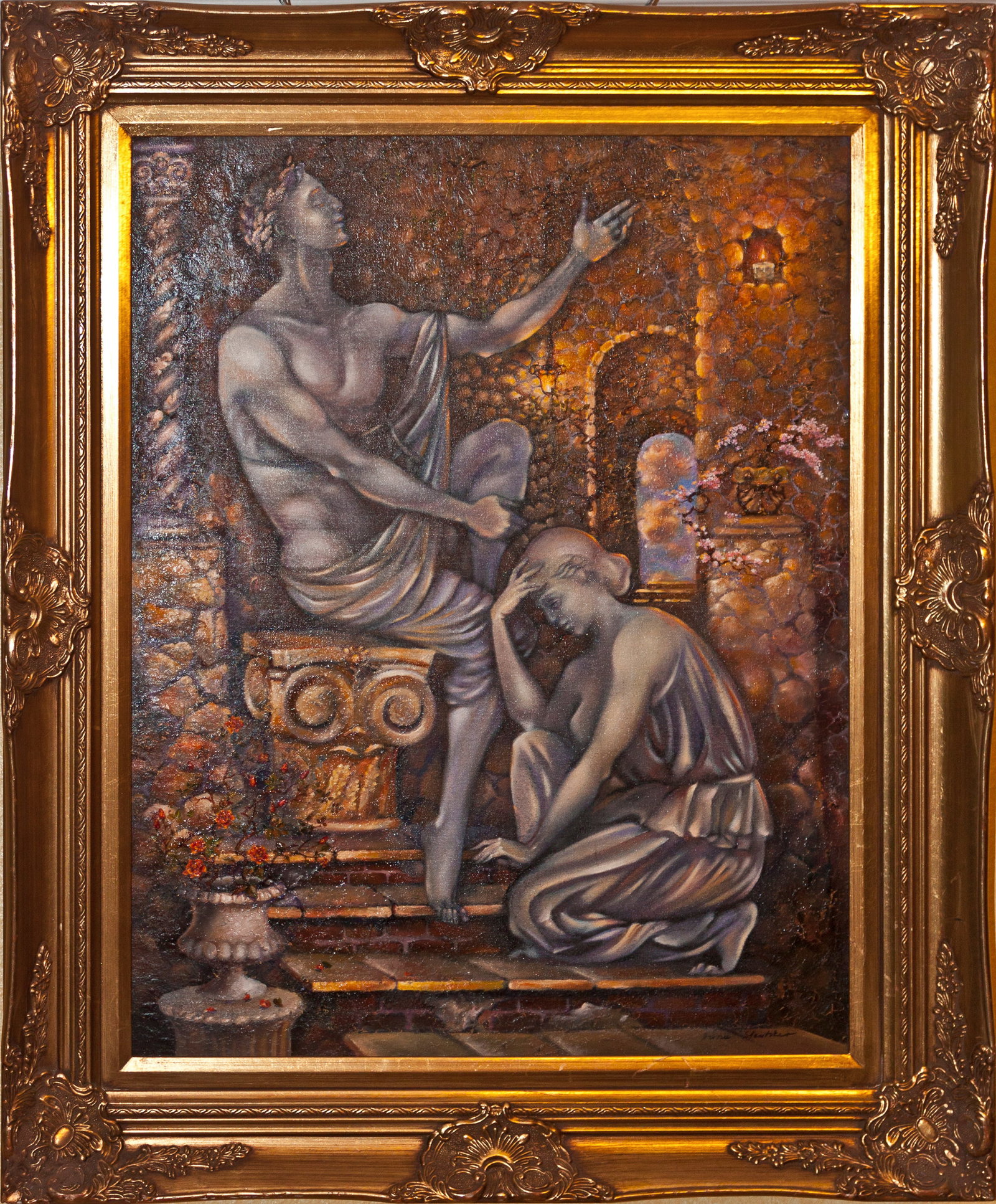 Mixed media original painting on canvas by Arina Poetry: Mixed Media Original Painting on canvas by Arina. Hand signed by the artist. Approx 24x30 inches. Includes certificate of authenticity. This work was purchased directly from the artist. Art Artwork