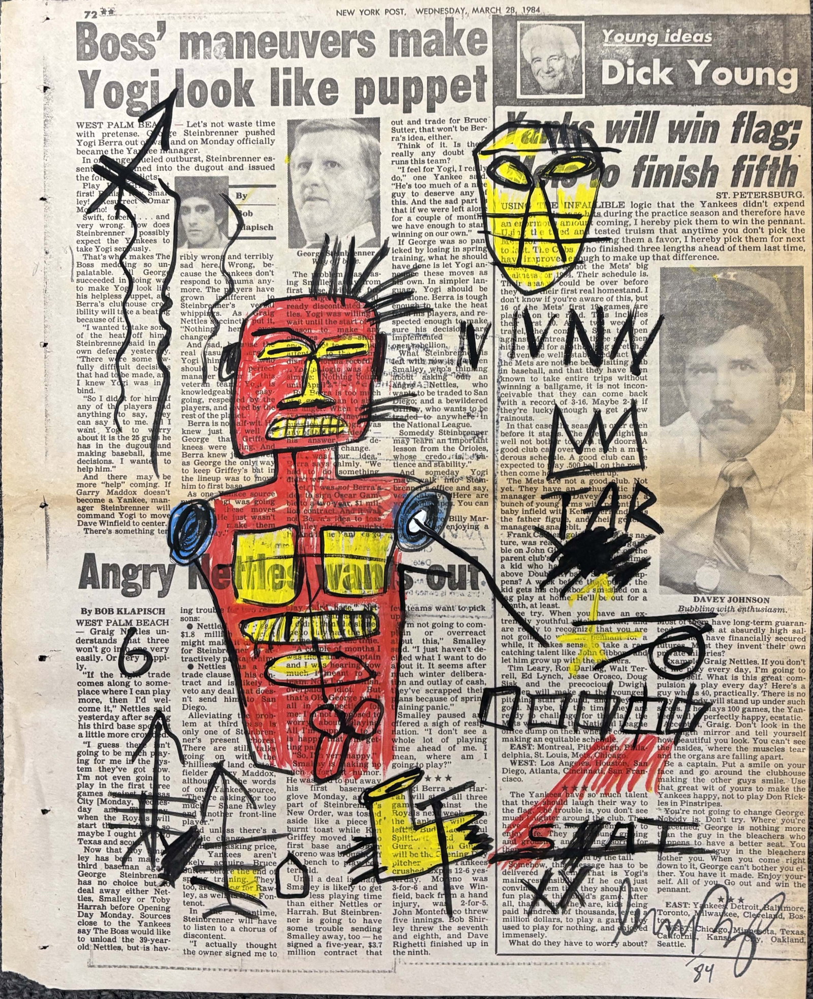 Jean-Michel Basquiat (American 1960-1988) Original in the manner of Jean-Michel Basquiat (1 of 1)