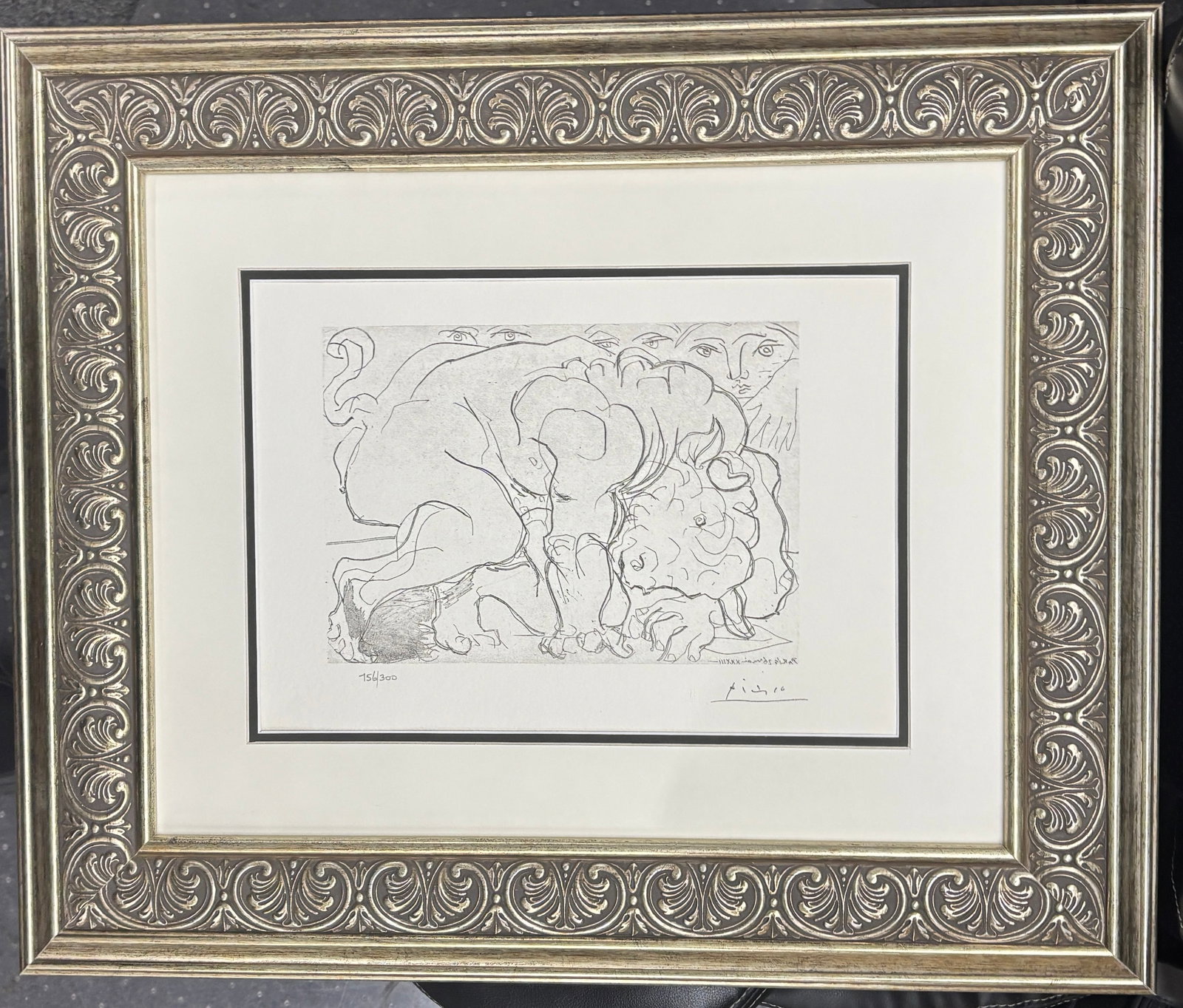Pablo Picasso (Spanish 1881-1973) Lithograph from 1990 Suite Vollard. Authorized by the Picasso: Pablo Picasso (Spanish 1881-1973) Lithograph from 1990 Suite Vollard. Authorized by the Picasso Family. Each piece is numbered from an edition of 300, and includes the museum stamp on the back with th