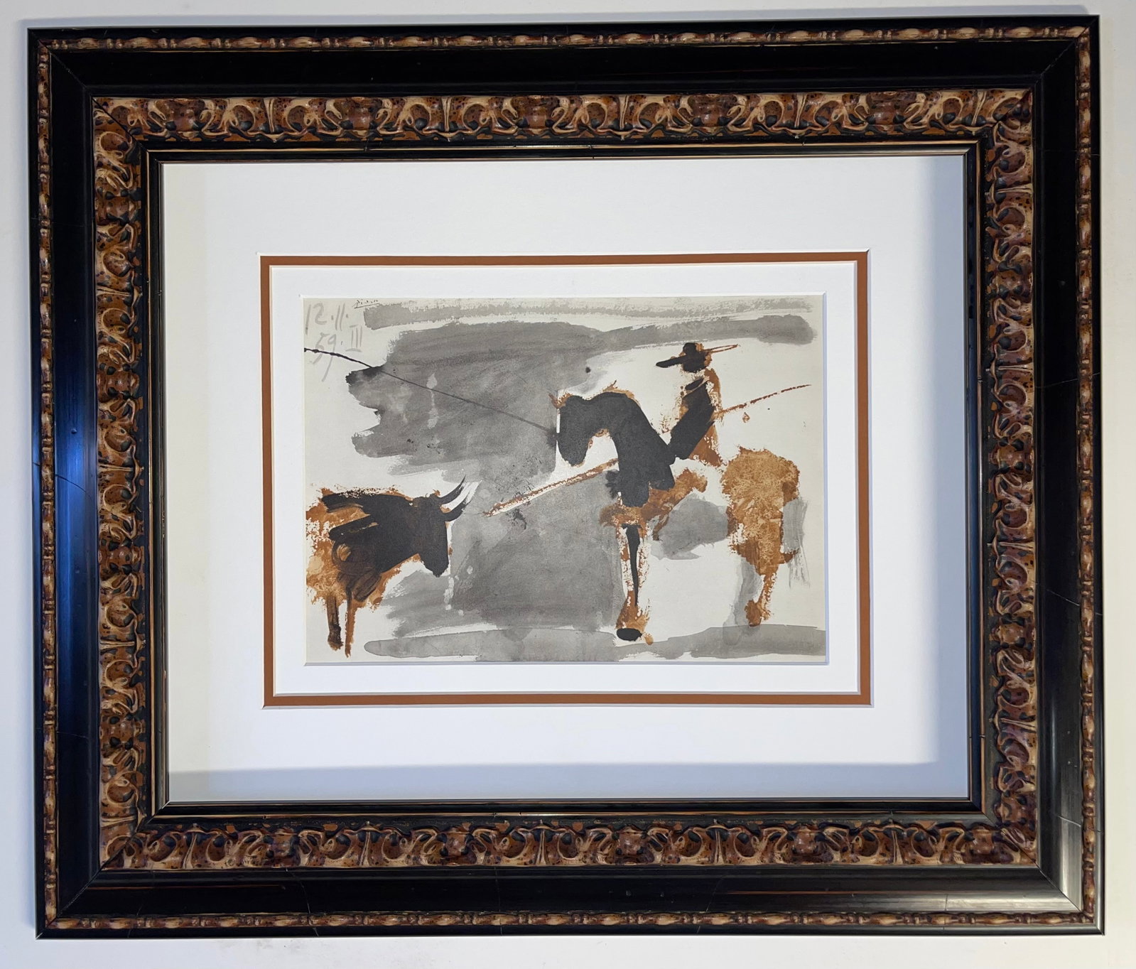 Pablo Picasso (Spanish 1881-1973) Original Lithograph by Pablo Picasso 1960s: Pablo Picasso Original Lithograph by Pablo Picasso (Spanish 1881-1973) 1960s Approx 24x20 inches Custom framed and includes certificate Art Artwork Artist.